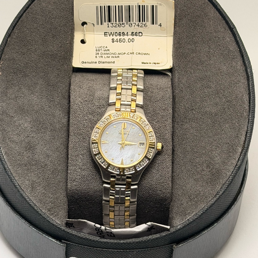 Citizen  New Womens 28 Diamond Mother Of Pearl Dial Ew069456d